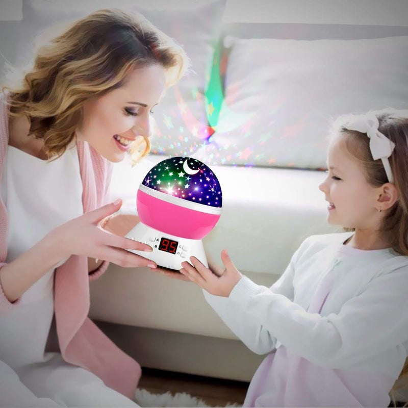 MOKOQI Snowflake Projector Night Light Indoor, Snowflake Nightlight with Timer, Star Lights Projector for Ceiling Kids Room Decor Gifts for 3-8 Year Old Girls Christmas Birthday Gift for Toddler - Image 4